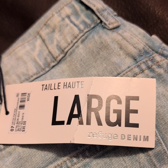 Refuge Light Blue Wide Leg Jeans - Picture 2 of 3